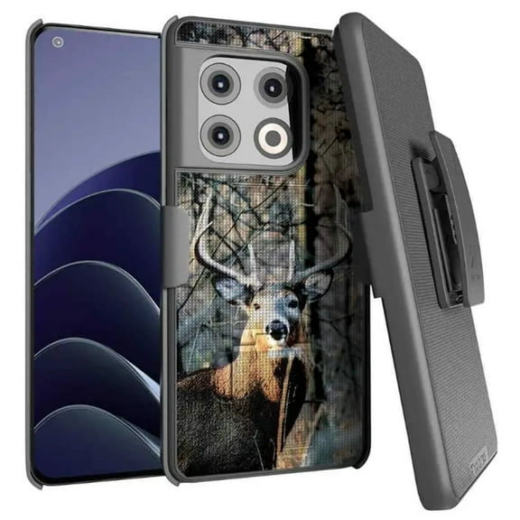 Rome Tech OnePlus 10T Belt Clip Phone Case - Camo Deer