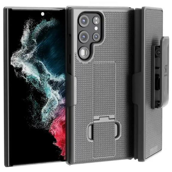 Rome Tech Samsung Galaxy S23 Ultra Belt Clip Phone Case - Black