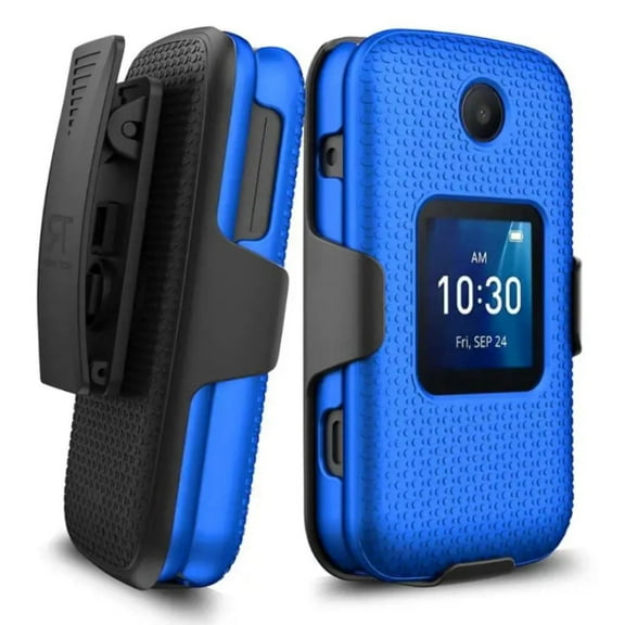 Rome Tech Blue Belt Clip Holster for TCL Classic, Go Flip, Go Flip 4, TCL Flip, Flip Pro Phones