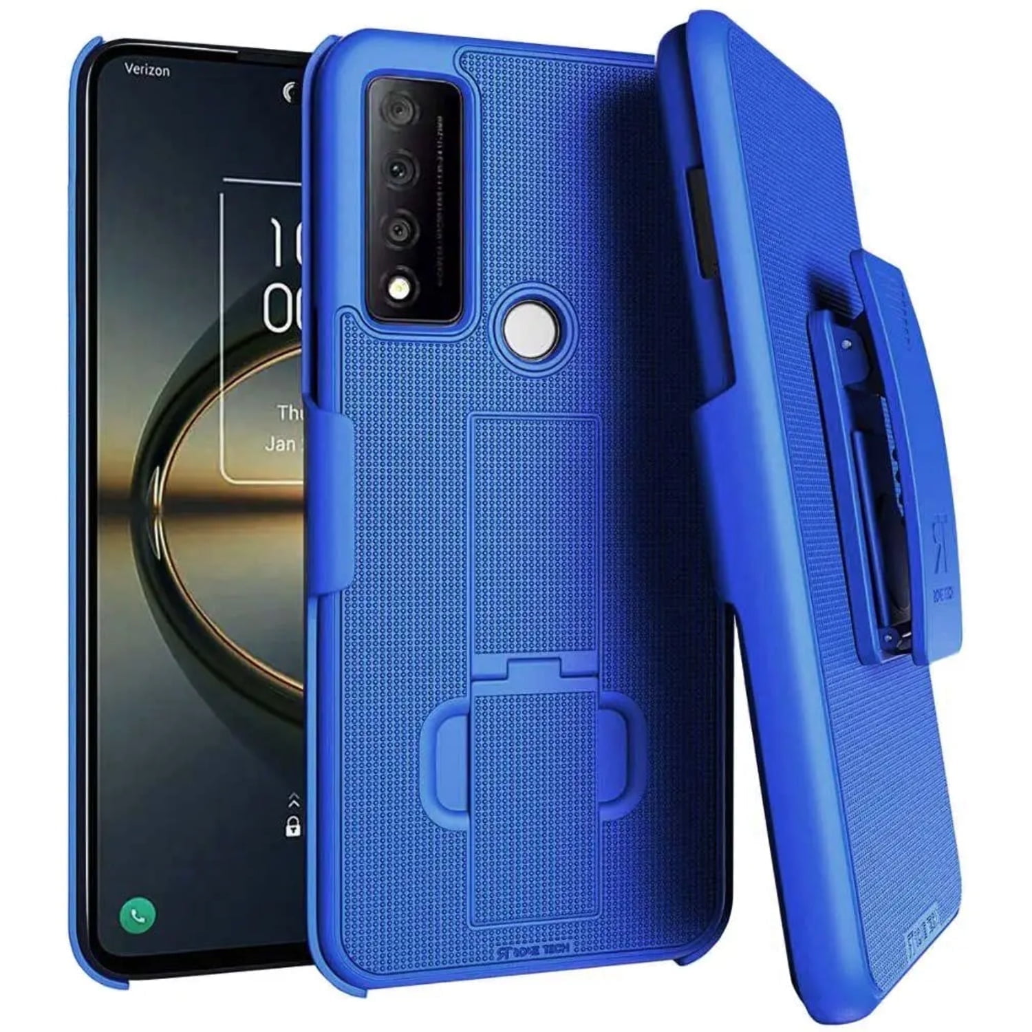 Rome Tech TCL 30 XE 5G Blue Slide Holster Phone Case - Blue