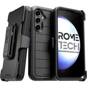 Defender Case for Samsung Galaxy S23 FE with Belt Clip, Kickstand, Dual-Layer, Black