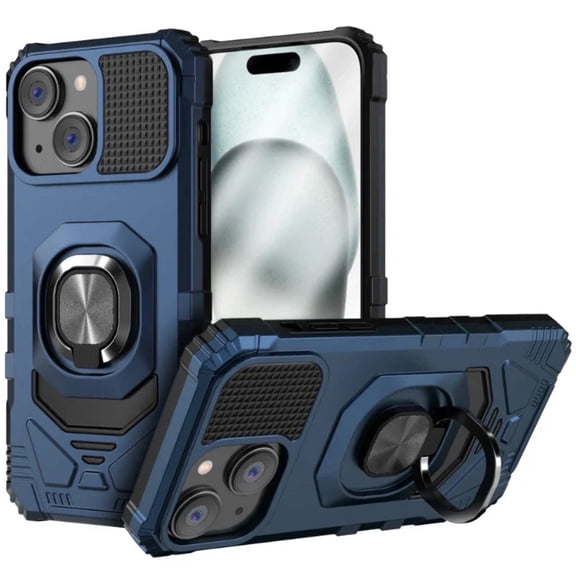 Rome Tech iPhone 15 Plus Heavy Duty Armor Case - Blue