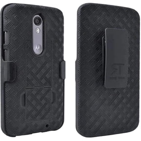For Holster Case for Droid Maxx 2 - Slim Heavy Duty Shell Holster Combo - Black