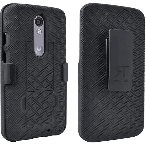 For Holster Case for Droid Maxx 2 - Slim Heavy Duty Shell Holster Combo - Black
