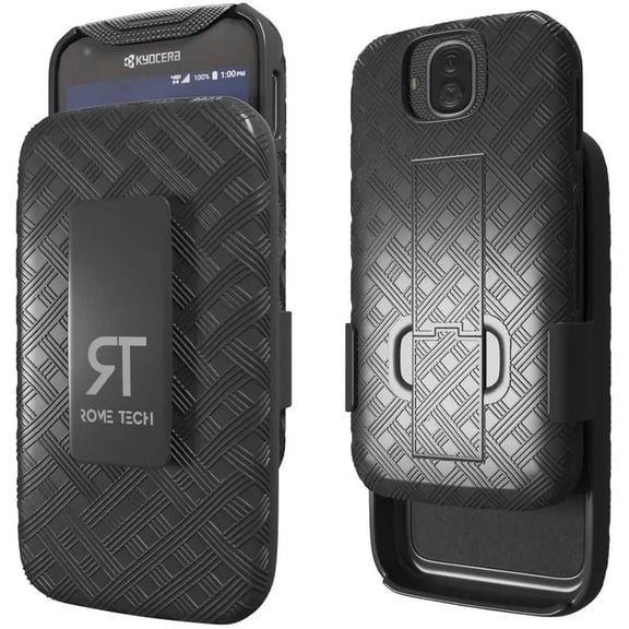 For Kyocera DuraForce Pro Shell Holster Combo Case - Black