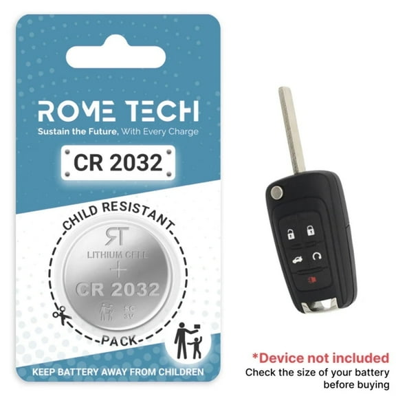 Rome Tech Replacement Battery for GMC Terrain 2010-2022 Key Fobs Automotive Keys & Remotes