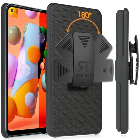 Rome Tech Samsung Galaxy A21 Shell Holster Combo Case - Black