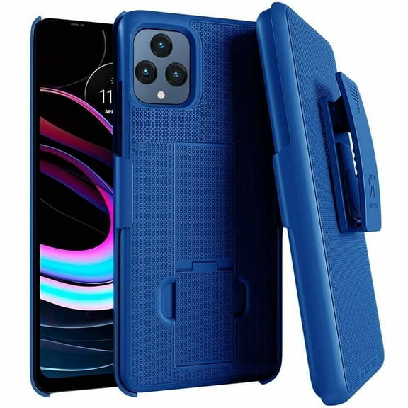 Rome Tech T-Mobile REVVL 6 5G Shell Holster Combo Case - Blue
