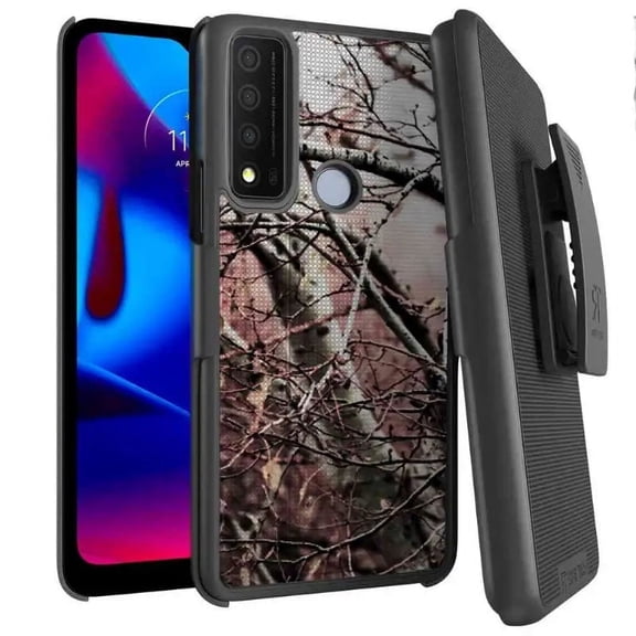 Rome Tech for TCL 30V 5G Shell Holster Combo Case With Belt clip