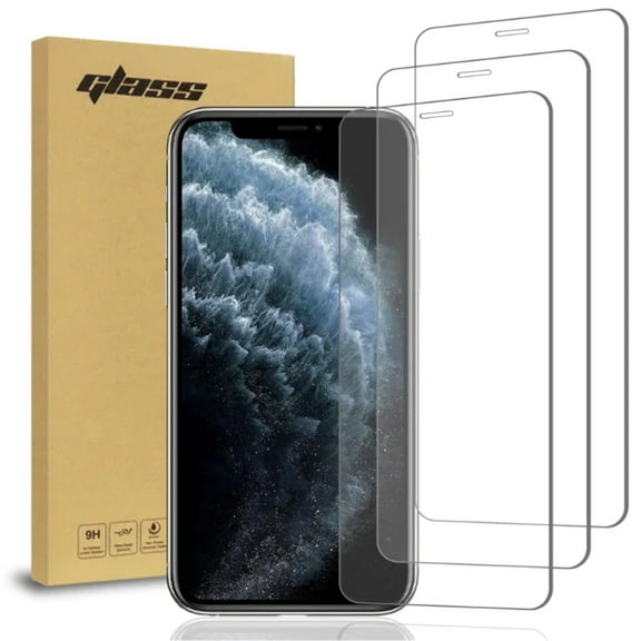 Rome Tech Tempered Glass Screen Protector for Apple iPhone 11 Pro Max 6.5" (2019) - 9H Screen Saver, Case-Compatible, Clear, 3-Pack