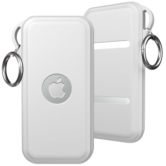 Rome Tech Vision Pro Battery Case with Ring: Apple Vision Pro Battery Holder with Protective Silicone Cover, Battery Bag - White