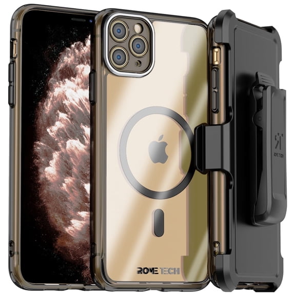 Rome Tech for Apple iPhone 11 Pro 5.8" (2019) Clarity Holster Case w/Magsafe - Black