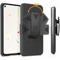 thumbnail image 1 of Rome Tech Google Pixel 4a Shell Holster Combo Case - Black, 1 of 7