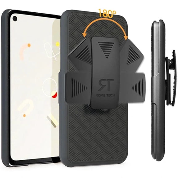 Rome Tech Google Pixel 4a Shell Holster Combo Case - Black