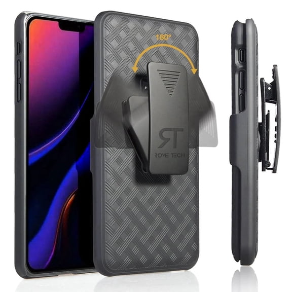 For Google Pixel 5 Shell Holster Combo Case - Black