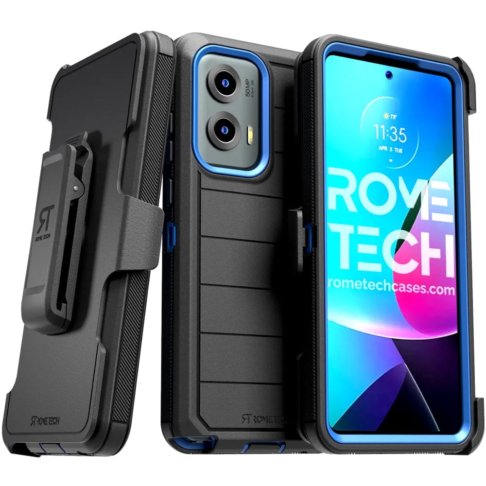 Shockproof Technology Rome Tech Moto G Stylus 5G 2024 Case, Belt Clip, Kickstand, Dual-Layer ...