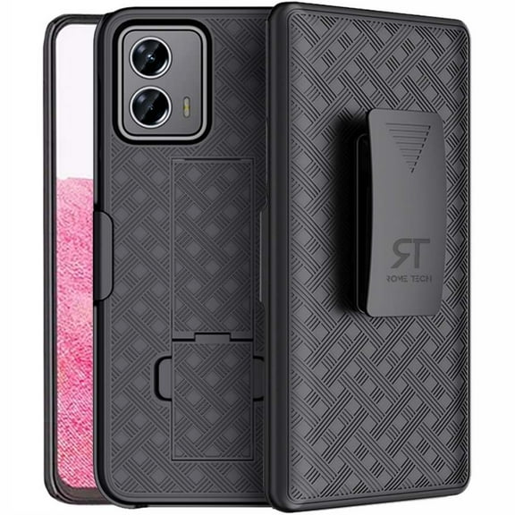 Rome Tech for Motorola Moto G 5G 6.5" (2023) Shell Holster Combo Case - Black