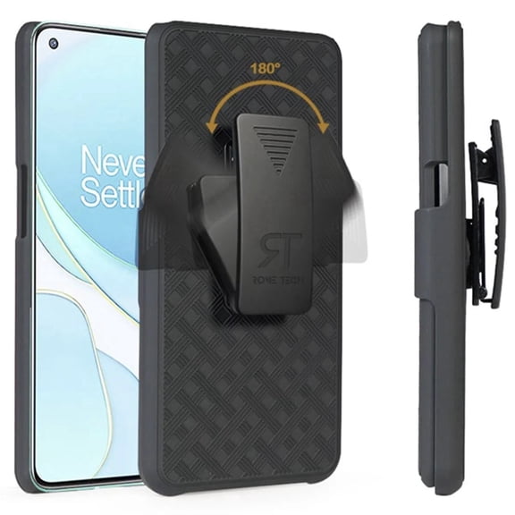 For OnePlus 9 Pro Shell Holster Combo Case - Black