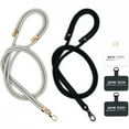 thumbnail image 1 of Rome Tech for Phone Lanyard Crossbody - Durble Phone Strap Compatible With all Phone Cases - Crossbody Phone Lanyard (2 straps) - Black & Gray, 1 of 5