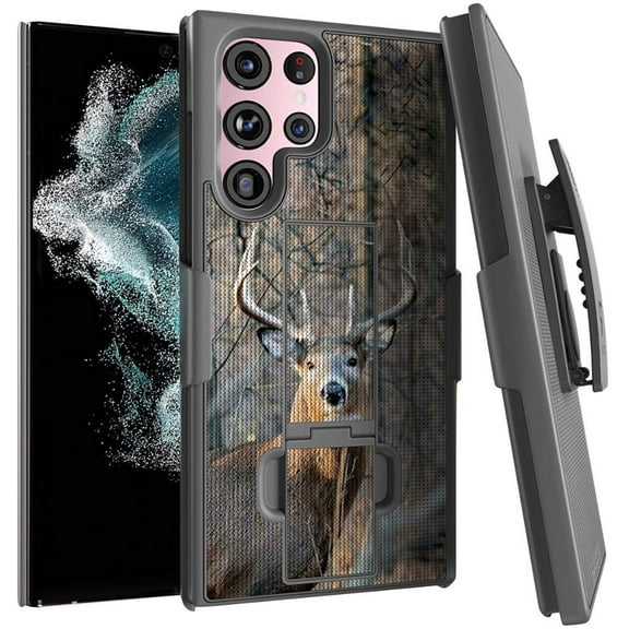Rome Tech Samsung Galaxy S23 Ultra Shell Holster Combo - Camo Deer