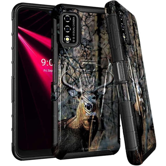Rome Tech T-Mobile Revvl V 4G Belt Clip Holster - Camo Deer