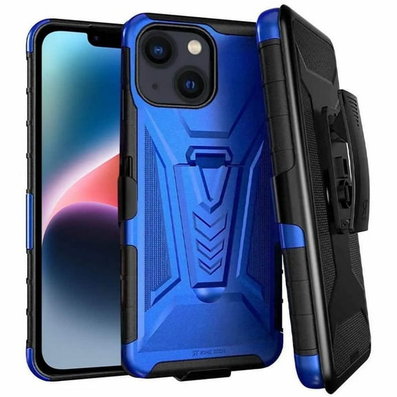Rome Tech iPhone 14 Case with Clip Holster - Blue