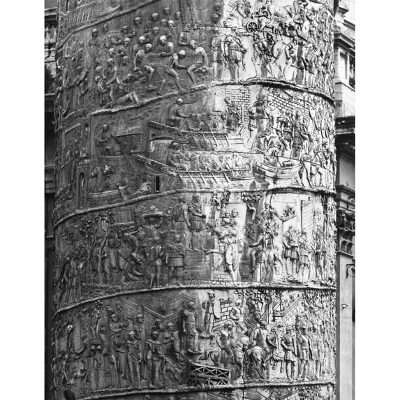 Trajan Column Rome Lettering Rome Trajan'S Column. Ndetail Of Trajan'S Column Which Was Raised By ...