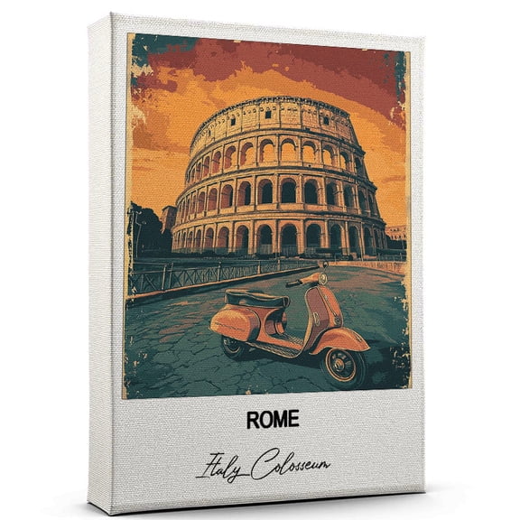 Rome Travel Canvas Wall Art  Nature-Inspired Travel Decor with Scenic Views Italy Colosseum Canvas Wall Print  A Captivating Gift for Adventure Seekers