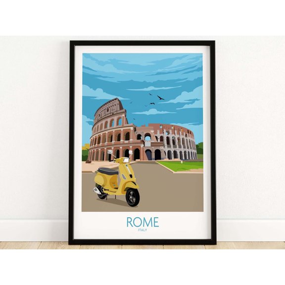 Rome Travel Poster Rome Print Rome Italy Wall Art Roma Italian Decor Rome Poster Rome Gift