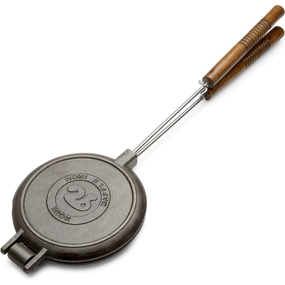 Rome's 1028 Chuckwagon Waffle Iron, Cast Iron, One Size, Gray
