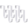 thumbnail image 1 of Romeda 6 Pack Over The Door Hooks, Sturdy Metal Single Over Door Hooks, White Door Hanger Hook Door Hooks for Hanging, Towels, Clothes, Bathroom, Hold Up to 7Lbs, 1 of 7