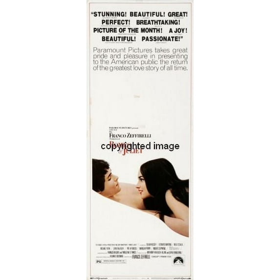 Romeo And Juliet 1968 Movie Poster Insert 14x36 Unframed, Age: Adults Best Posters