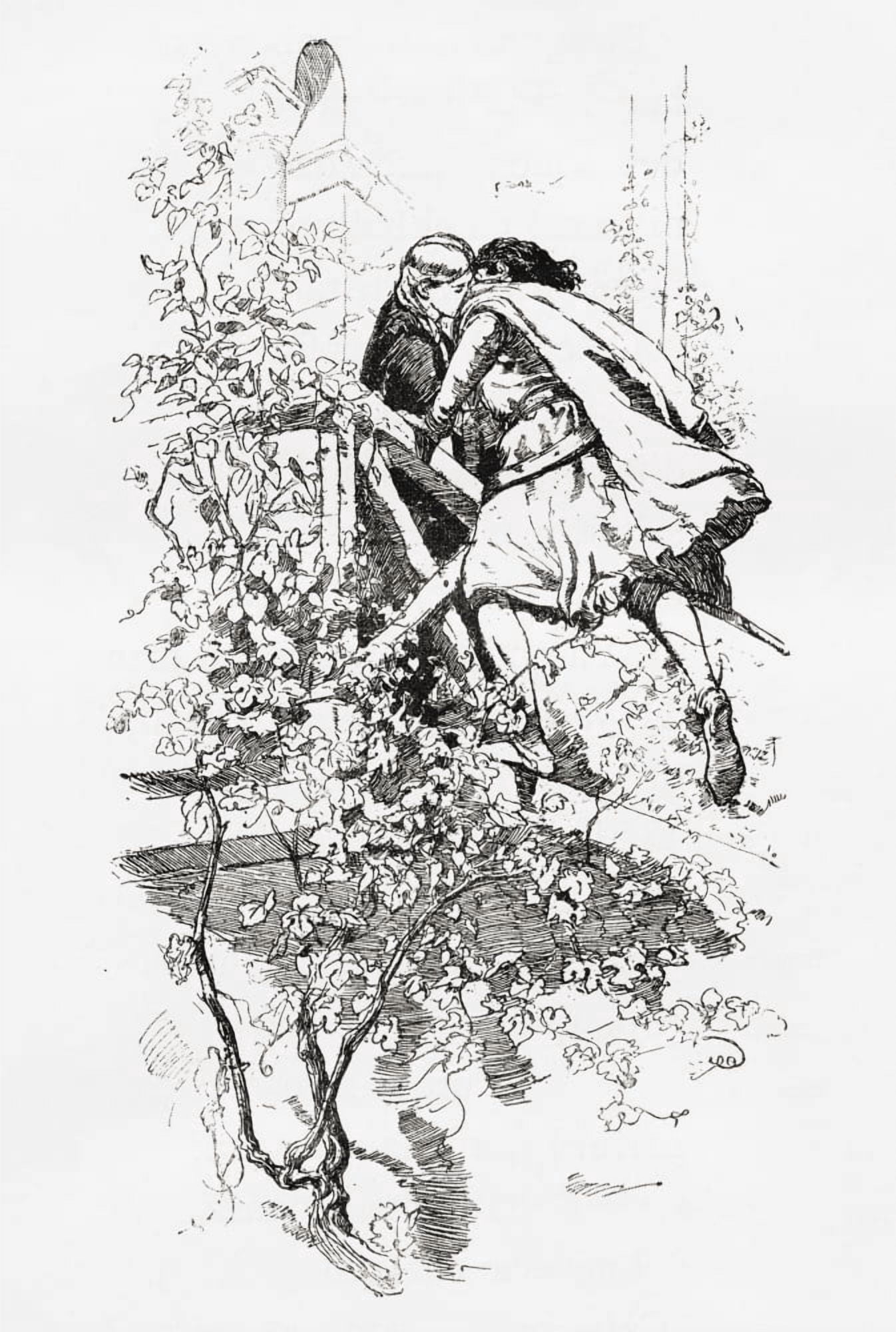 Romeo And Juliet From La Leyenda Del Cid Published C1880 Canvas Art - Ken Welsh Design Pics (24 x 34)