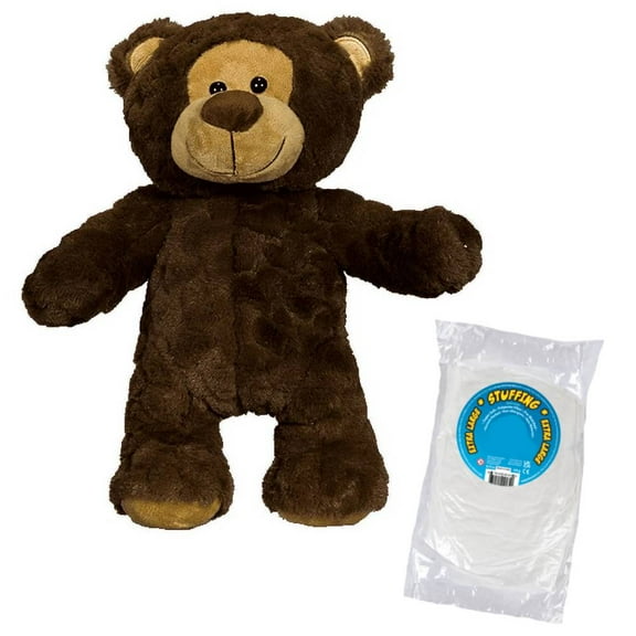Plush Gear Romeo The Bear 16" Plush Toy with Pre-Mulched Fiber, DIY Stuffed Animal Kit for Kids