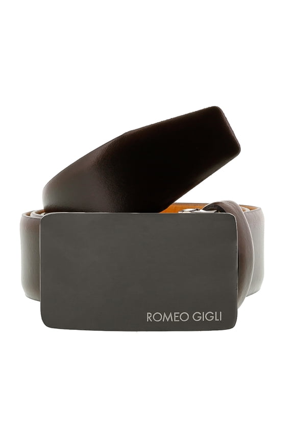 C838/35R T.MORO Dark Brown Leather Adjustable Mens Belt for mens