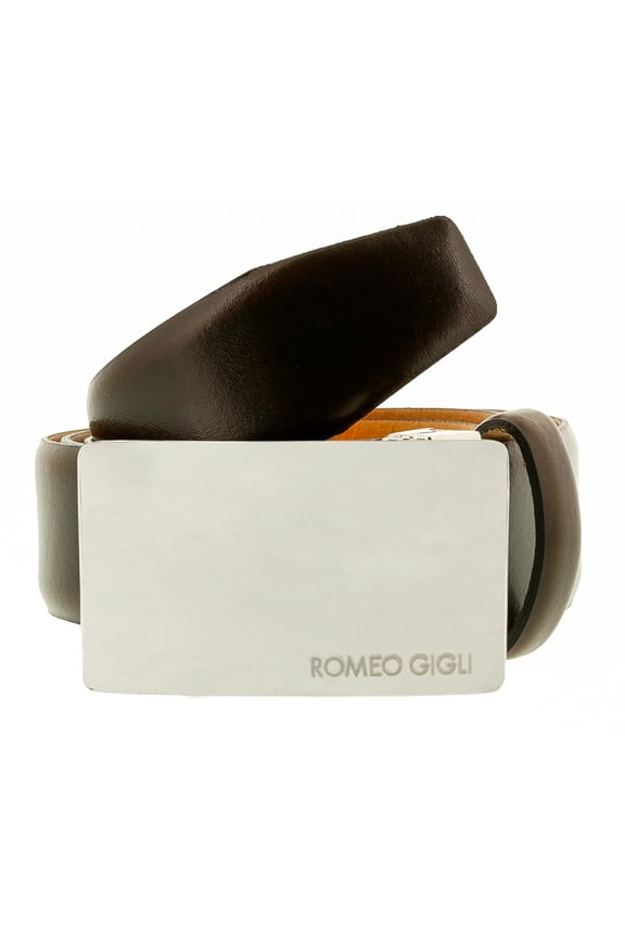 C838/35S T.MORO Dark Brown Leather Adjustable Mens Belt