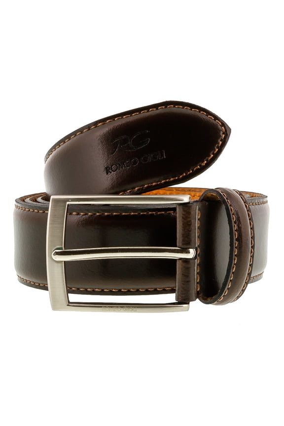 C856/35S T.MORO Dark Brown Leather Adjustable Mens Belt
