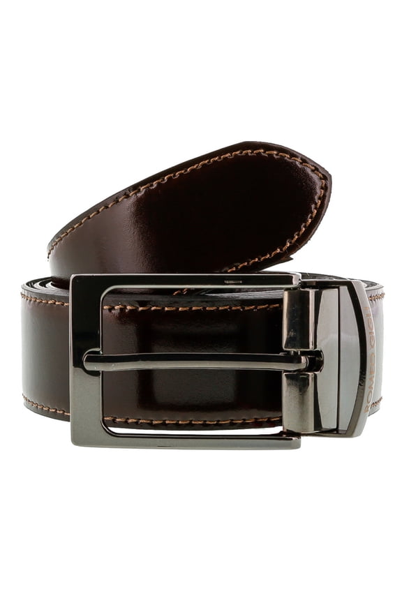 C956/3R MORO.NERO Brown/Black Leather Adjustable Mens Belt for mens
