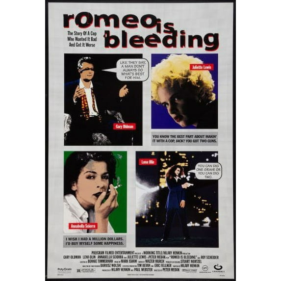 Romeo Is Bleeding Poster 16x24 Poster Medium Art Poster 16x24 Unframed, Age: Adults Best Posters