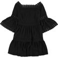 thumbnail image 1 of Romeo + Juliet Womens Lace Trim Off-Shoulder A-line Dress, Black, Small, 1 of 1