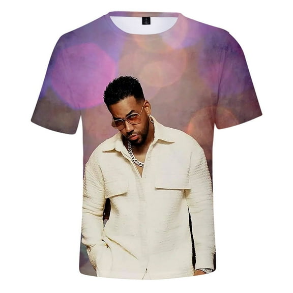 Romeo Santos T-shirt 3D Fashion Print Short Sleeves Men And Women Casual Round Neck Tops
