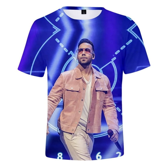 Romeo Santos T-shirt 3D Fashion Print Short Sleeves Men And Women Casual Round Neck Tops