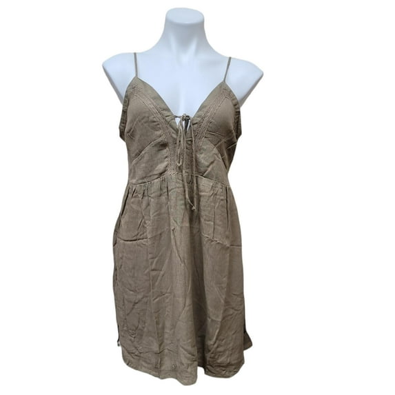 Romeo and Juliet Couture BROWN Juniors Lined Dress, US Medium