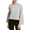thumbnail image 1 of Romeo and Juliet Couture HEATHER GREY Women's Bell Sleeve Sweatshirt, US Small, 1 of 3