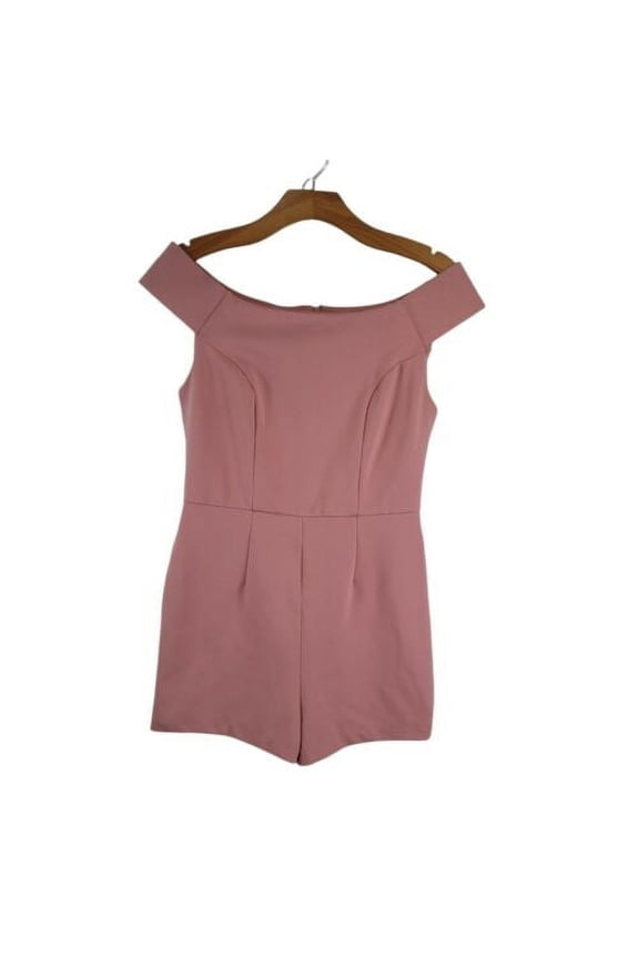 Romeo and Juliet ROSE TAN Women's Off Shoulder Mini Romper, S
