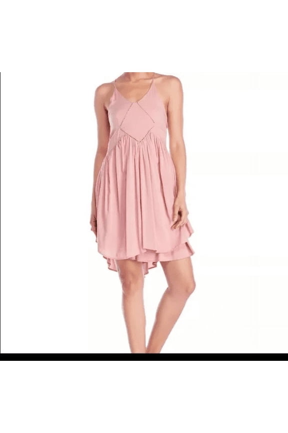 Romeo and Juliet ROSE TAN Women's Racer Back Strappy A-line Mini Dress, M