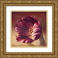 thumbnail image 1 of Romero, Paulo 12x12 Gold Ornate Wood Framed with Double Matting Museum Art Print Titled - Eventide Tulip, 1 of 4