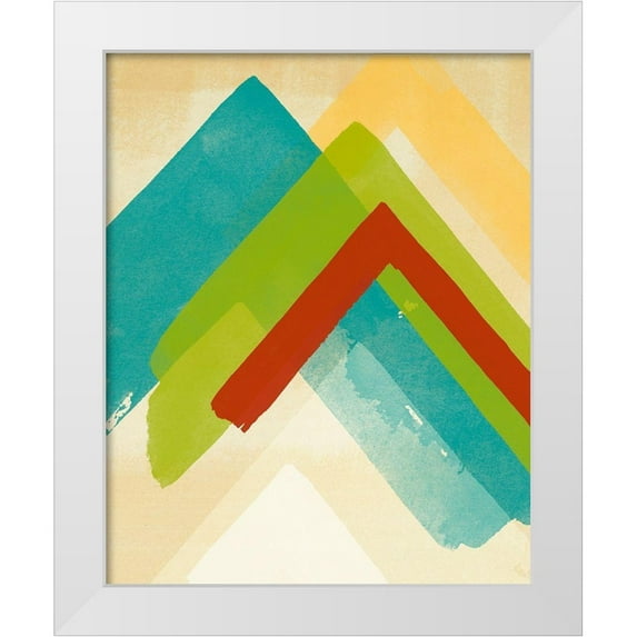 Romero, Paulo 15x18 White Modern Wood Framed Museum Art Print Titled - Prairie Lines