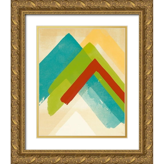 Romero, Paulo 20x24 Gold Ornate Wood Framed with Double Matting Museum Art Print Titled - Prairie Lines