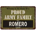 thumbnail image 1 of Romero Proud Army Family Gift 8x12 Metal Sign 208120023154, 1 of 1
